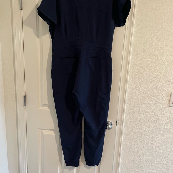 Mandala Scrub Navy Blue Women's Jumpsuit - Picture 3 of 3